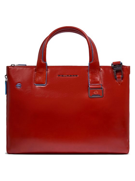 Piquadro Blue Square Shopper-taske Læder 38 cm Laptoprum med strækfold
