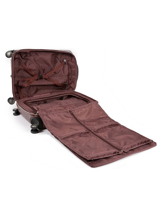 Piquadro Blue Square 4-hjulet kabinekuffert i læder med 55 cm rum til bærbar computer