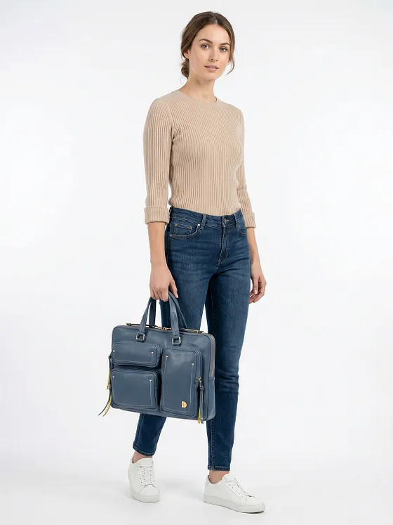 DuDu Pocket Portfölj Läder 36 cm Laptopfack