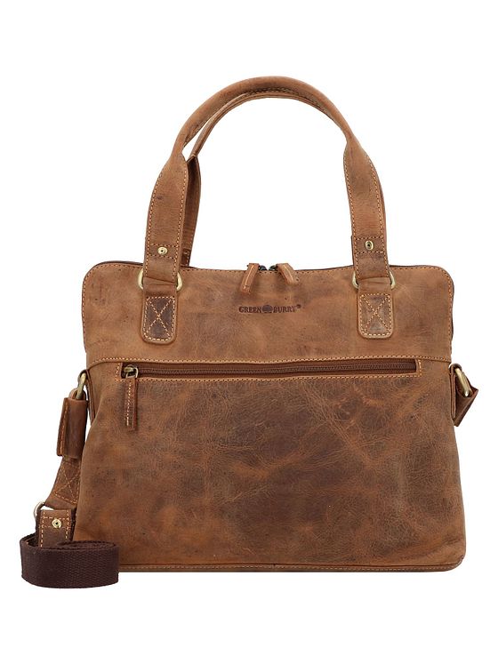 Greenburry Vintage dokumentmappe i læder med 37 cm rum til bærbar computer