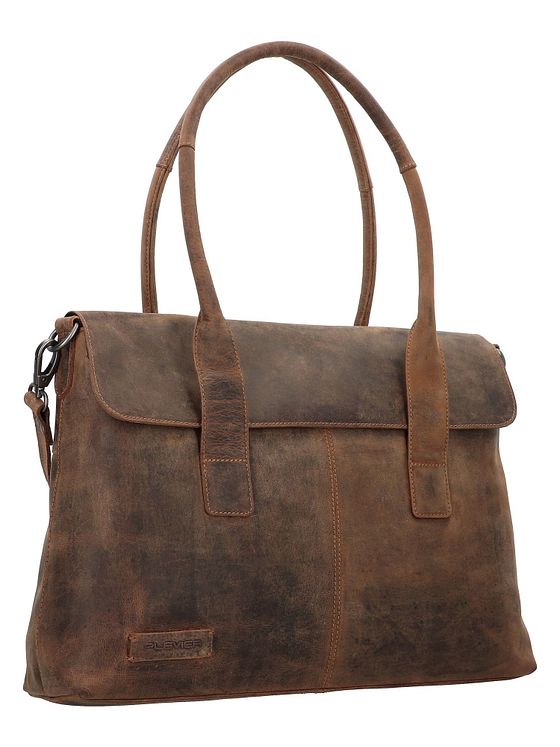 Plevier Retro Lamarr Skuldertaske Læder 45 cm Laptoprum