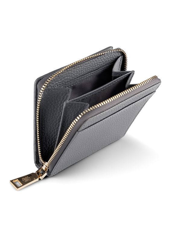 Lazarotti Boloňská kožená peněženka na zip střední velikosti Kožená 10 cm