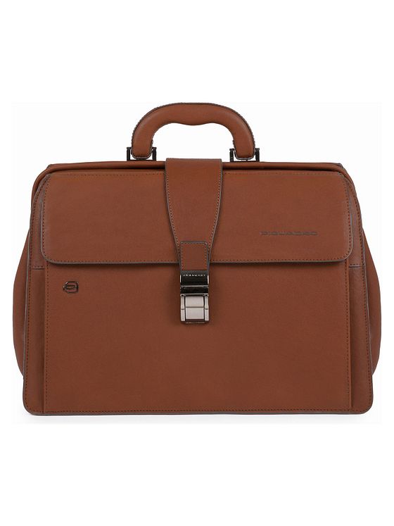 Piquadro Sort firkantet dokumentmappe i læder 37 cm