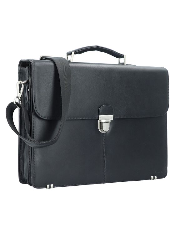 Esquire Oxford dokumentmappe i læder 41 cm rum til bærbar computer