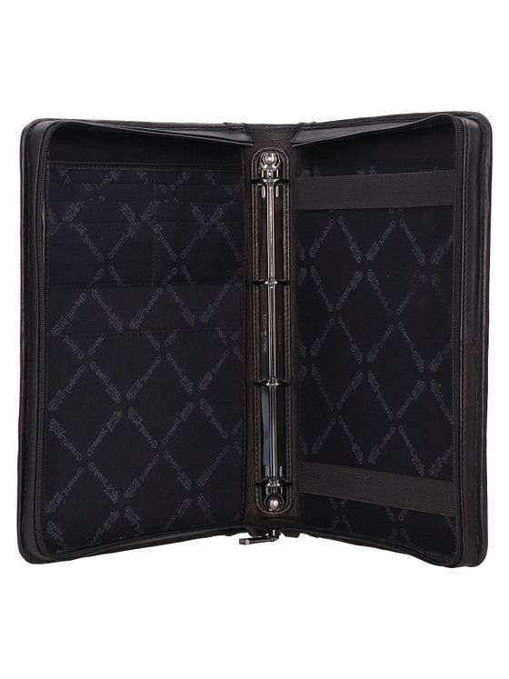 Greenland Nature Sort nappa ringpung i læder 33 cm