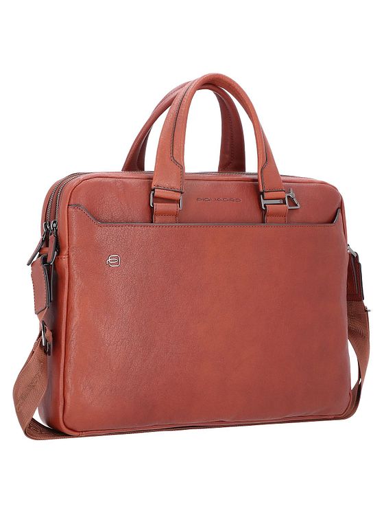 Piquadro Sort firkantet dokumentmappe i læder 40 cm