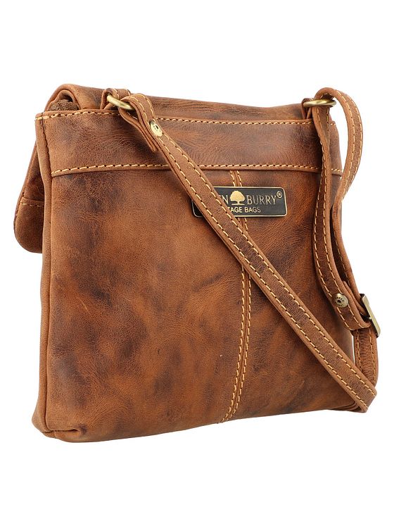 Greenburry Vintage skuldertaske i læder 25 cm