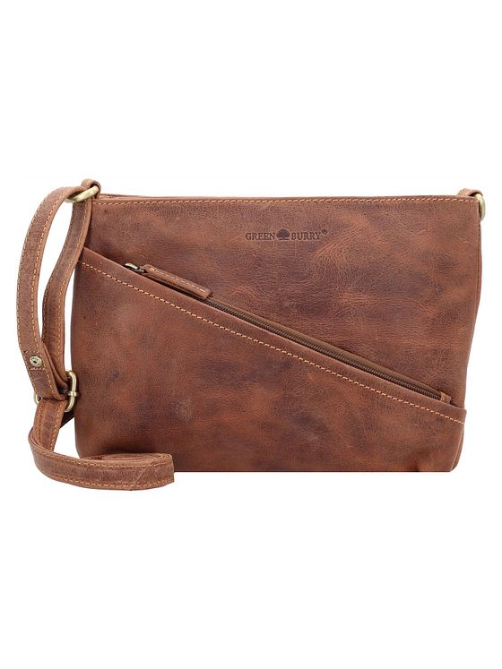 Greenburry Vintage skuldertaske i læder 25 cm