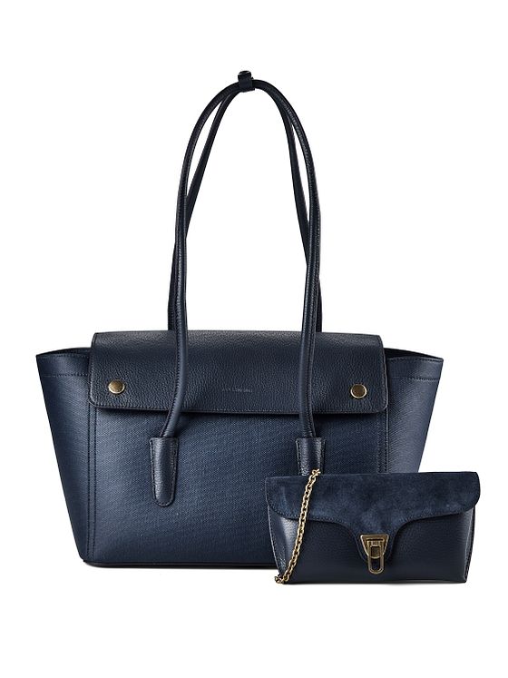 Coccinelle Double Beat Axelväska Läder 33 cm