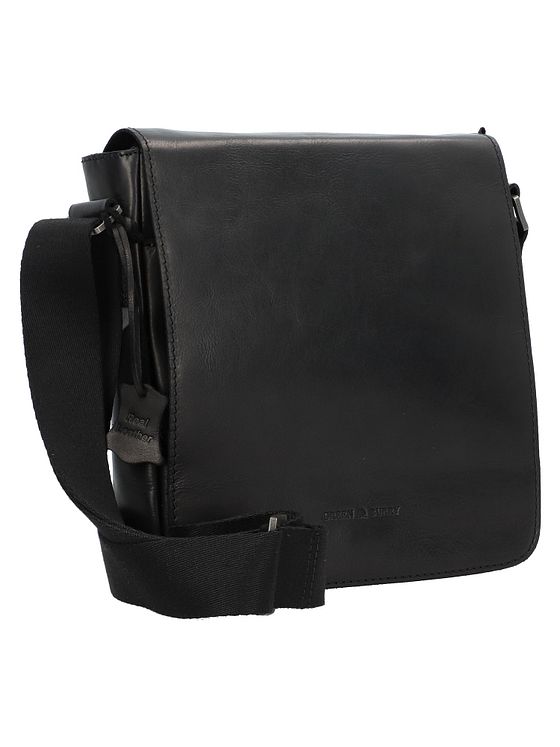 Greenburry Pure Black Skuldertaske Læder 22 cm