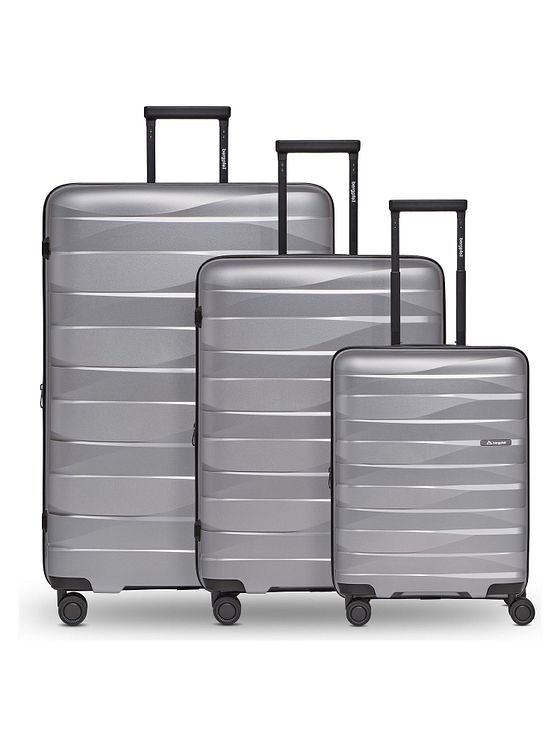 Bergpfeil Travel 4-hjuls kuffertsæt, 3-delt, med stretchfoldning