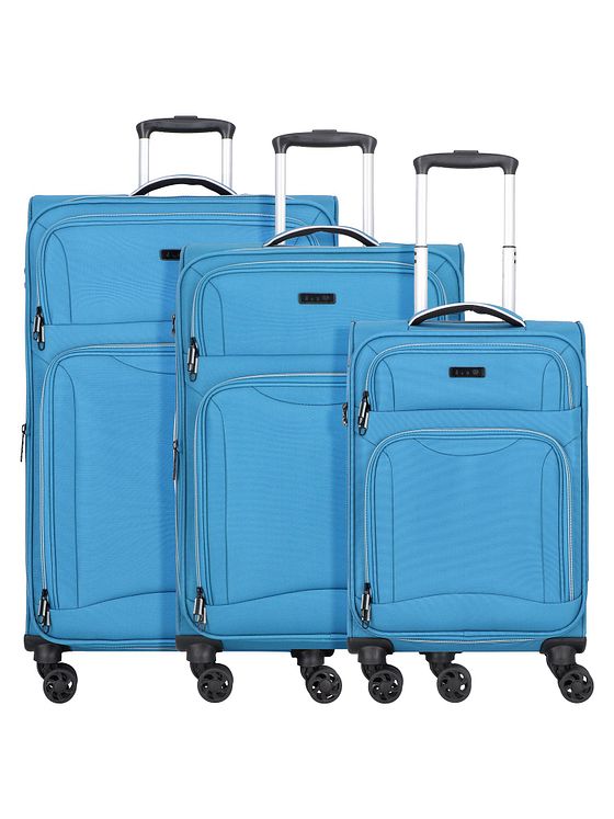 d & n Travel Line 9204 4 hjul Kuffert 3-delt med strækfold