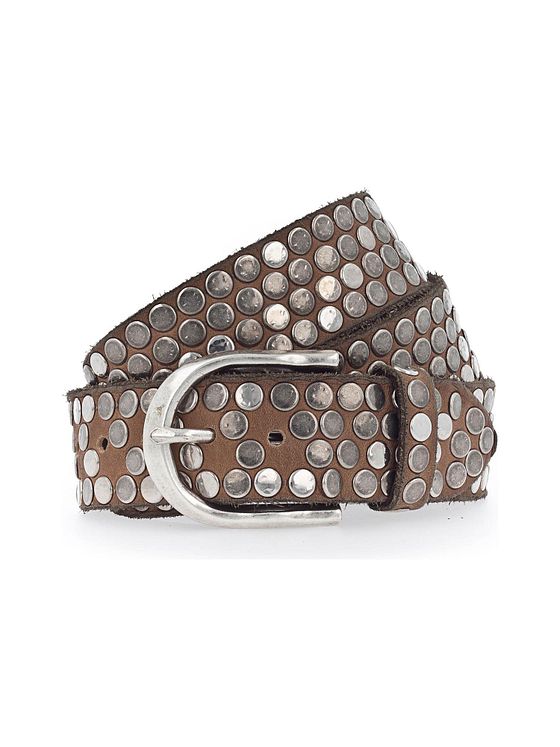 b.belt Bælte i læder med nitter