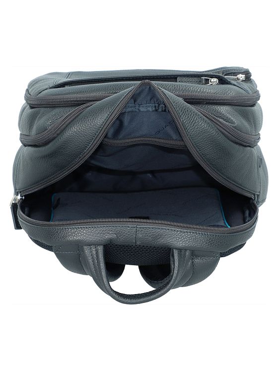 Piquadro Vibe-rygsæk i læder 43 cm med rum til bærbar computer Piquadro Vibe-rygsæk i læder 43 cm med rum til bærbar computer