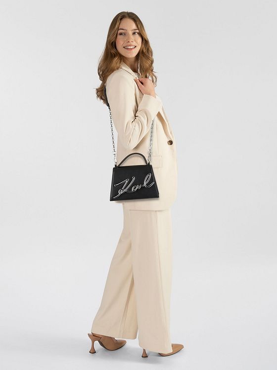 Karl Lagerfeld Signature 2.0 Håndtaske Læder 21.5 cm Karl Lagerfeld Signature 2.0 Håndtaske Læder 21.5 cm