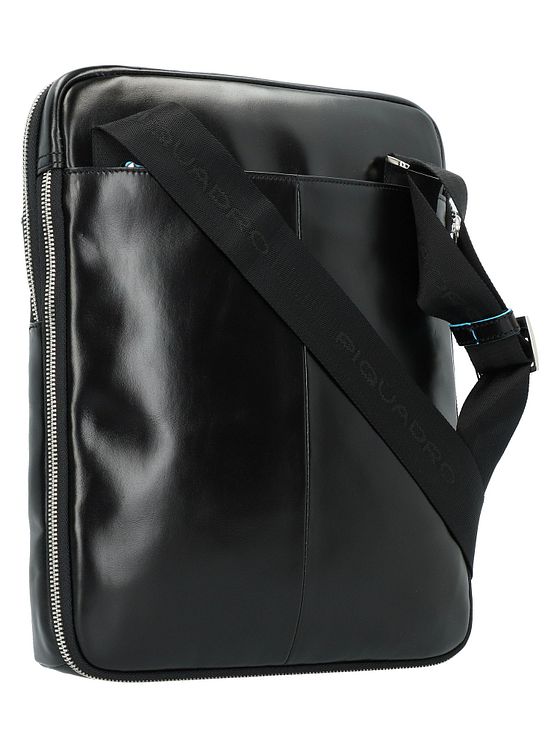Piquadro Bogstav-skuldertaske i læder 26 cm