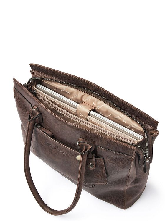 Castelijn & Beerens Carisma skuldertaske RFID-læder 38 cm rum til bærbar computer