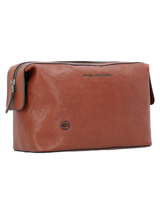 Piquadro Black Square Kultur-taske Læder 23 cm