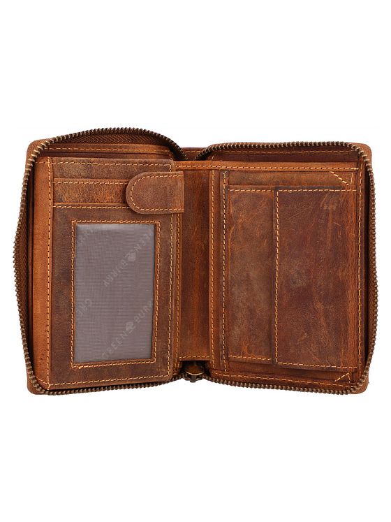 Greenburry Vintage pung med stjernetegn i læder 10 cm