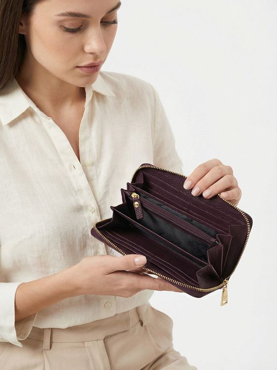 Lazarotti Bologna Leather XL Zip-Around Pung Læder 19 cm