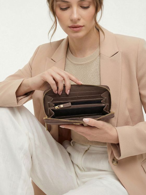 Lazarotti Bologna Leather XL Peněženka na zip Kožená 19 cm