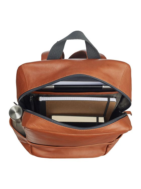 Leonhard Heyden Hamburg rygsæk læder 40 cm laptoprum