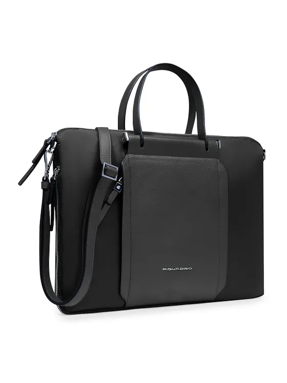 Piquadro Lyra Portfölj Läder 42 cm Laptopfack med expansionsveck