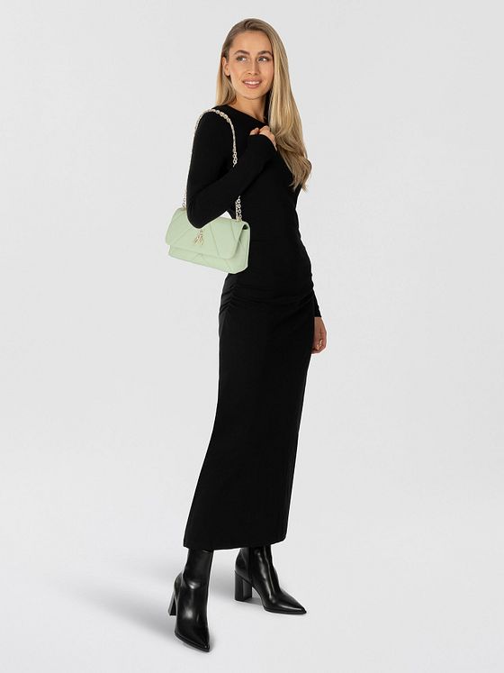 Patrizia Pepe Fly Polstret skuldertaske i læder 25 cm