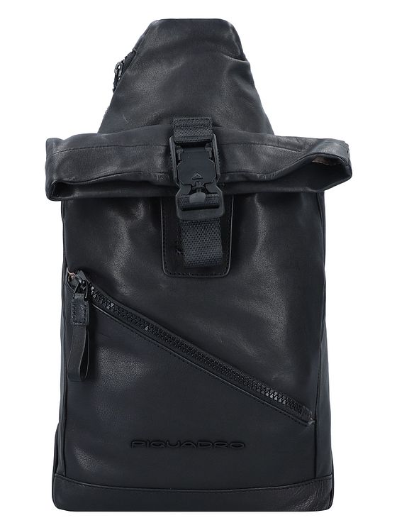 Piquadro Harper skuldertaske RFID læder 38 cm