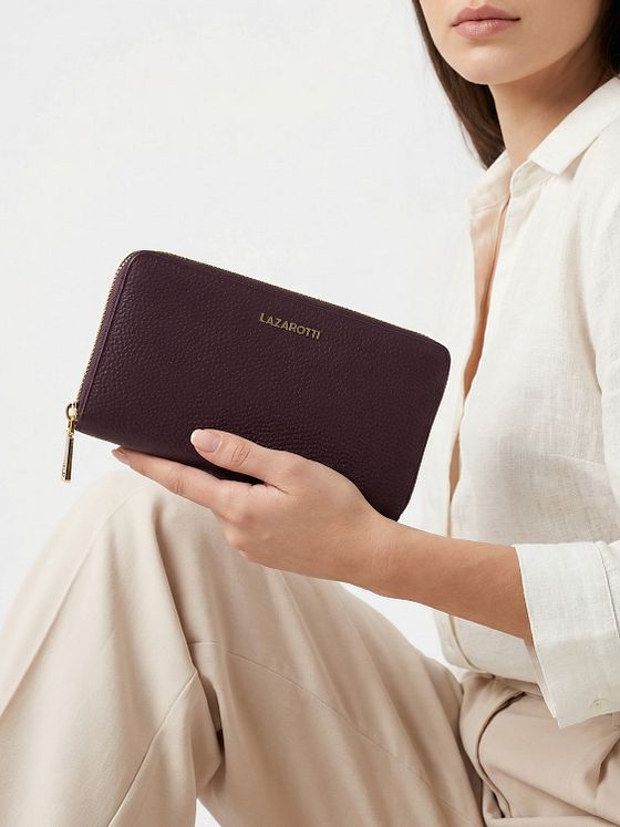 Lazarotti Bologna Leather XL Zip-Around Pung Læder 19 cm