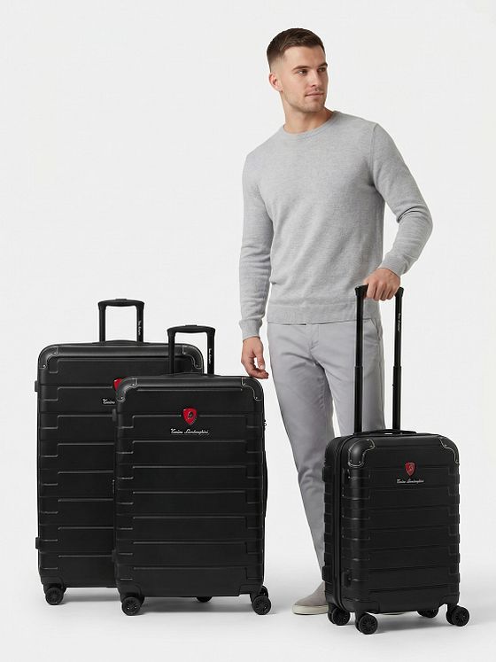 Tonino Lamborghini Tonino Lamborghini Milano Trolley 3-SET med stretchfold og XL-kuffert Tonino Lamborghini Tonino Lamborghini Milano Trolley 3-SET med stretchfold og XL-kuffert