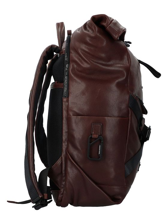 Piquadro Harper-rygsæk i læder med 48 cm rum til bærbar computer