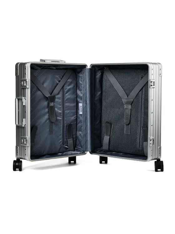 Aleon Traveler Domestic 4-hjulig Cabinväska av Aluminium, 55 cm Aleon Traveler Domestic 4-hjulig Cabinväska av Aluminium, 55 cm