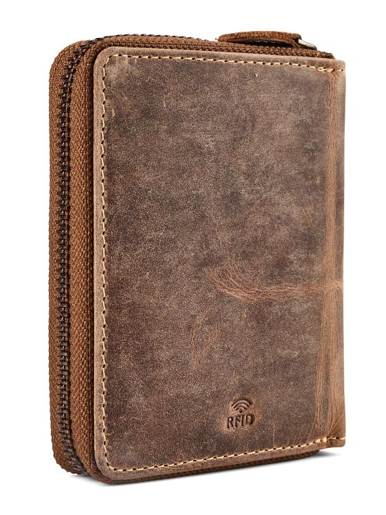 Greenburry Huntsman Pung RFID-beskyttelse Læder 10 cm