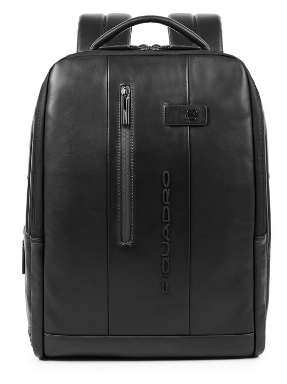 Piquadro Urban-rygsæk i læder med 41 cm rum til bærbar computer