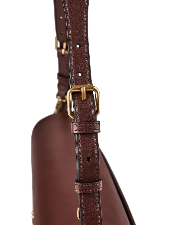 PINKO Click Soft Classic Bolsa de hombro Piel natural 32 cm PINKO Click Soft Classic Bolsa de hombro Piel natural 32 cm