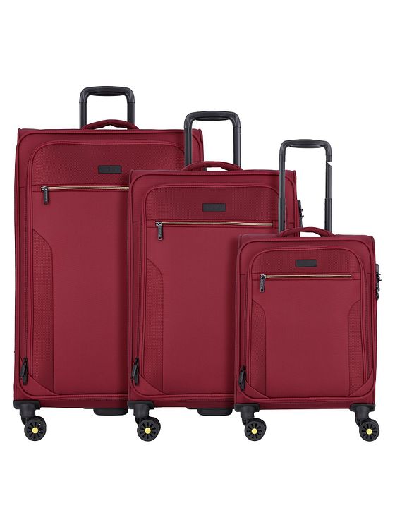 d & n Travel Line 9704 4 hjul Kuffert 3-delt med strækfold