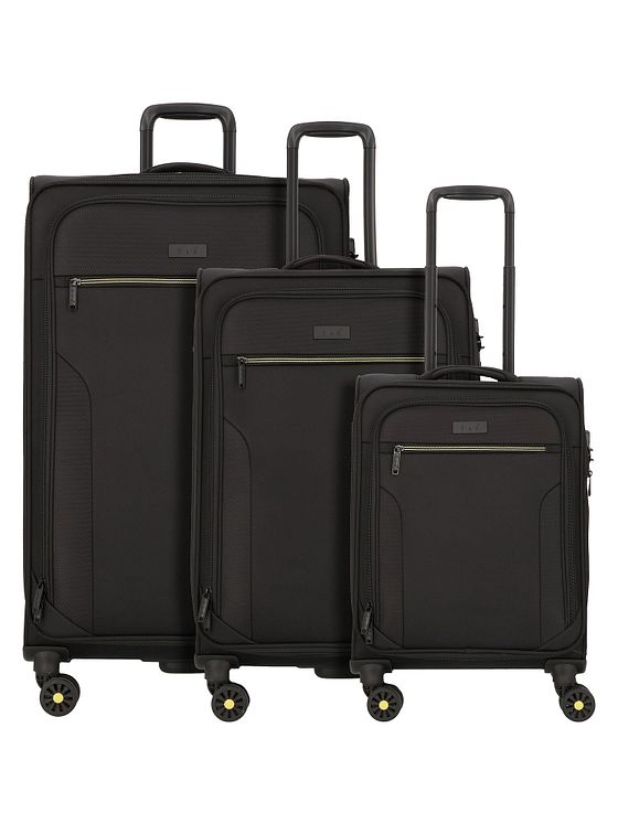 d & n Travel Line 9704 4 hjul Kuffert 3-delt med strækfold