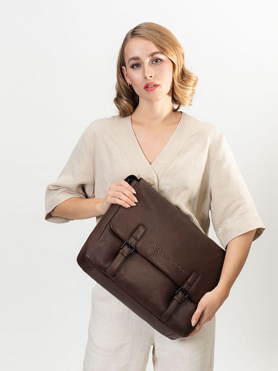 Farmhood Memphis Dokumenttaske Messenger Læder 38 cm Laptoprum