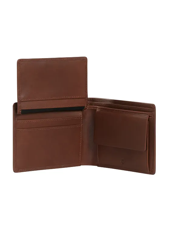 Samsonite Eluxe Veg Cartera Bloqueo RFID Piel natural 11 cm