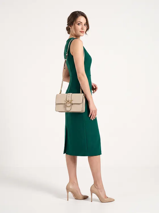 PINKO Love One Crossbody-laukku Nahka 27 cm