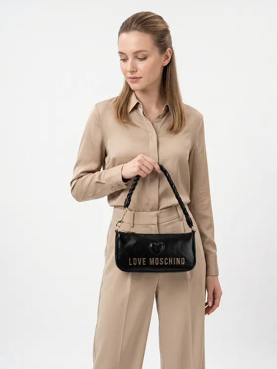 Love Moschino Cipria Bolsa de hombro Piel natural 25 cm Love Moschino Cipria Bolsa de hombro Piel natural 25 cm