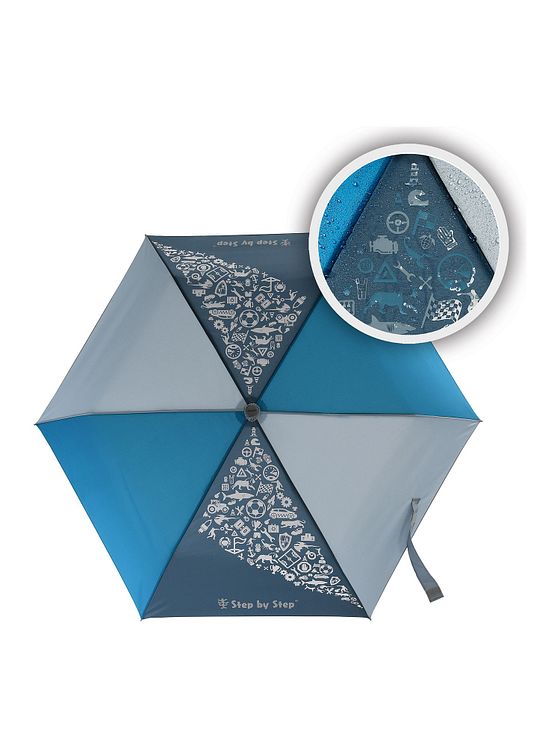 Step by Step Magic Rain Effect lommeparaply til børn 22,5 cm