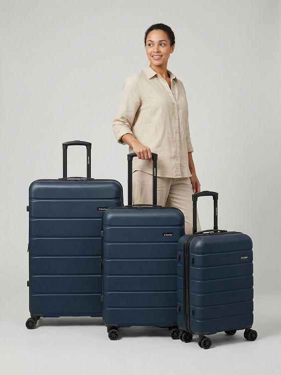 Saxoline Miami 4 kolečka Sada kufrů 3-dílný s roztažitelným záhybem