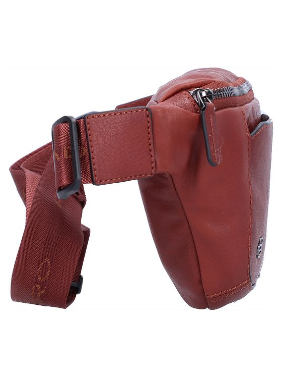 Piquadro Sort firkantet bæltetaske i læder 31 cm