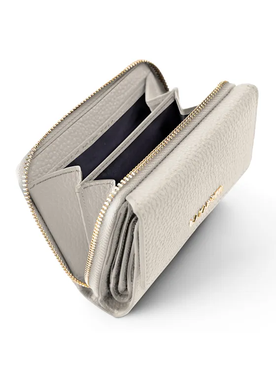 Lazarotti Cartera de piel «Bologna» con cremallera envolvente, 12 cm