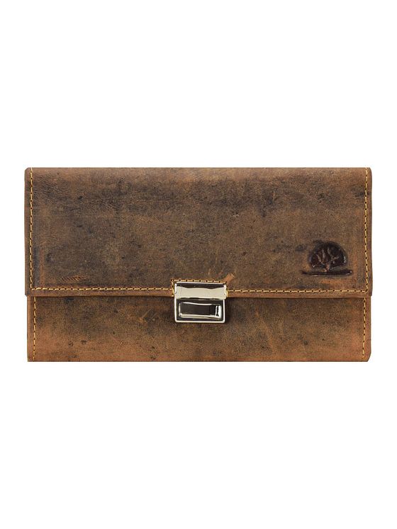 Greenburry Vintage tjenerpung i læder 18 cm