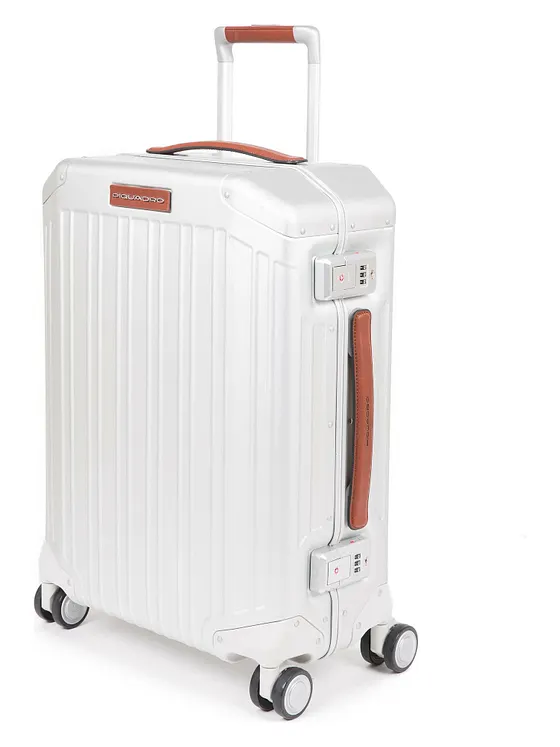 Piquadro Maleta de cabina de aluminio con 4 ruedas, 55 cm Piquadro Maleta de cabina de aluminio con 4 ruedas, 55 cm