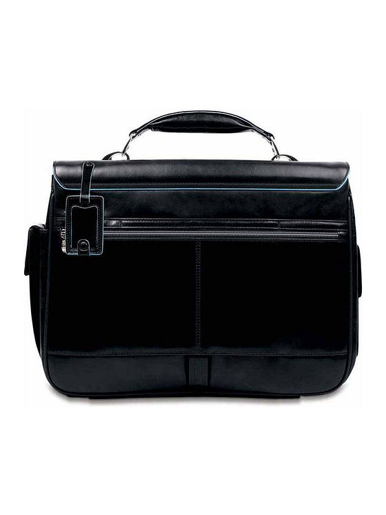 Piquadro Blå firkantet dokumentmappe i læder 43 cm rum til bærbar computer Piquadro Blå firkantet dokumentmappe i læder 43 cm rum til bærbar computer