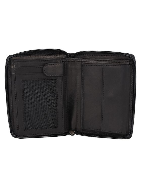 Greenburry Pure Black Pung RFID-beskyttelse Læder 10.5 cm